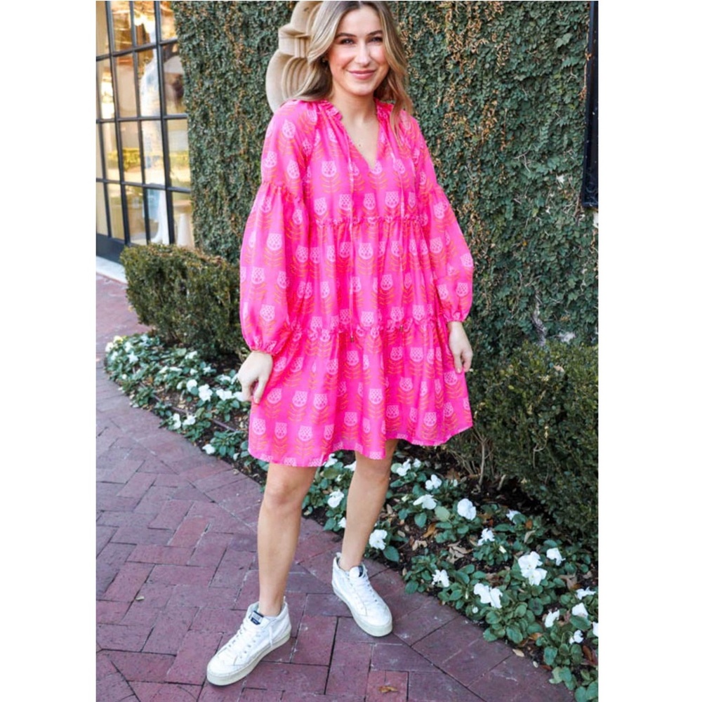 NWT J. Marie The Maeve Long Sleeve Dress in Pink